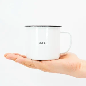 Taza vintage metálica - "Papá."