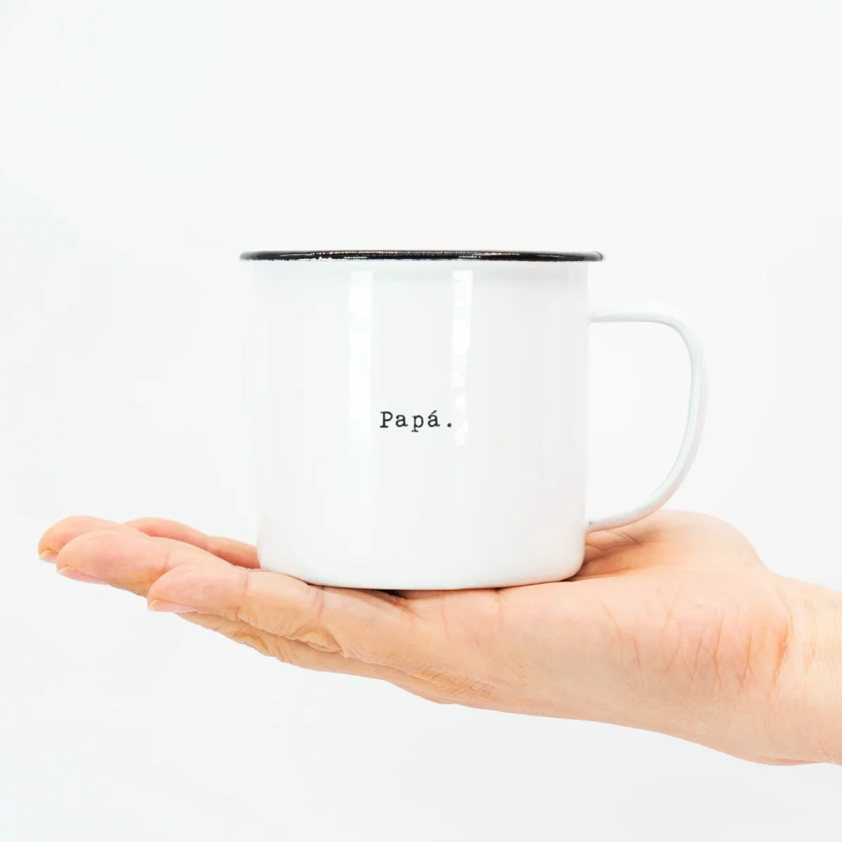 Taza vintage metálica - "Papá."