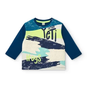 Camiseta de manga larga con estampado "Great Yeti Hugs" para niño de la colección Freezy