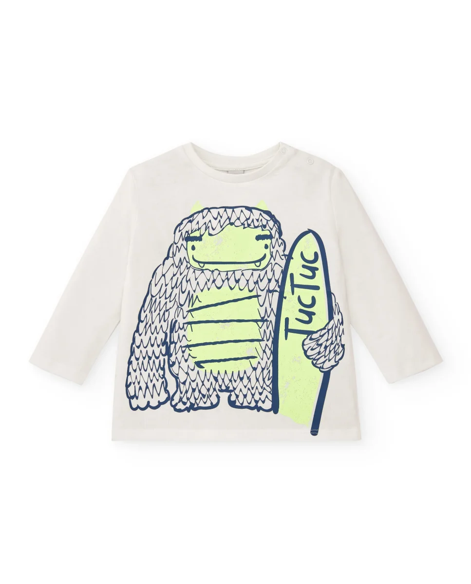 Camiseta de manga larga con estampado de Yeti y tabla de surf para niño de la colección Freezy - Imagen 2