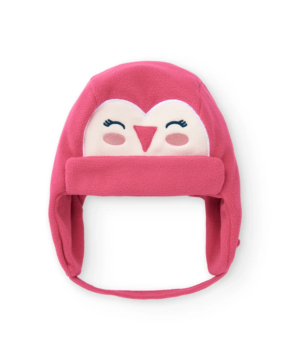 Gorro rosa con diseño de pajarito para niña de la colección Freezy