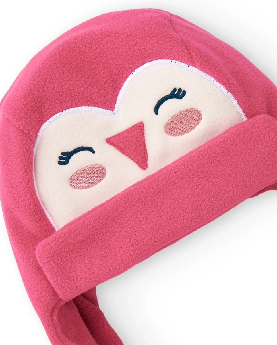 Gorro rosa con diseño de pajarito para niña de la colección Freezy - Imagen 5