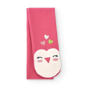 Bufanda rosa con diseño de pajarito para niña de la colección Freezy