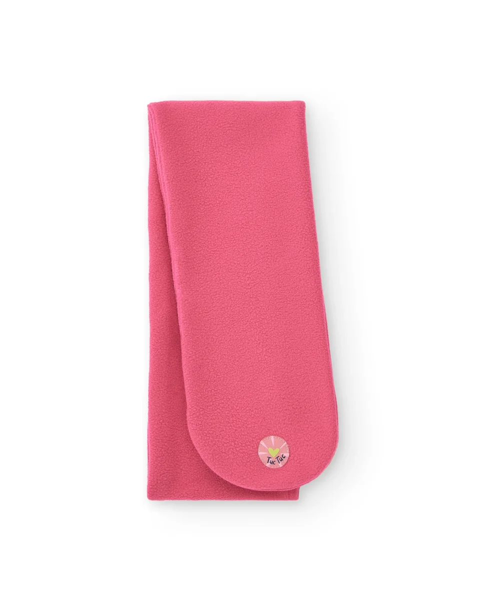 Bufanda rosa con diseño de pajarito para niña de la colección Freezy - Imagen 3