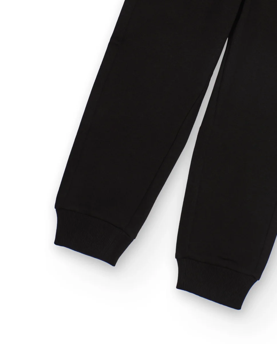 Pantalón jogger negro para niño con cintura ajustable - Imagen 5