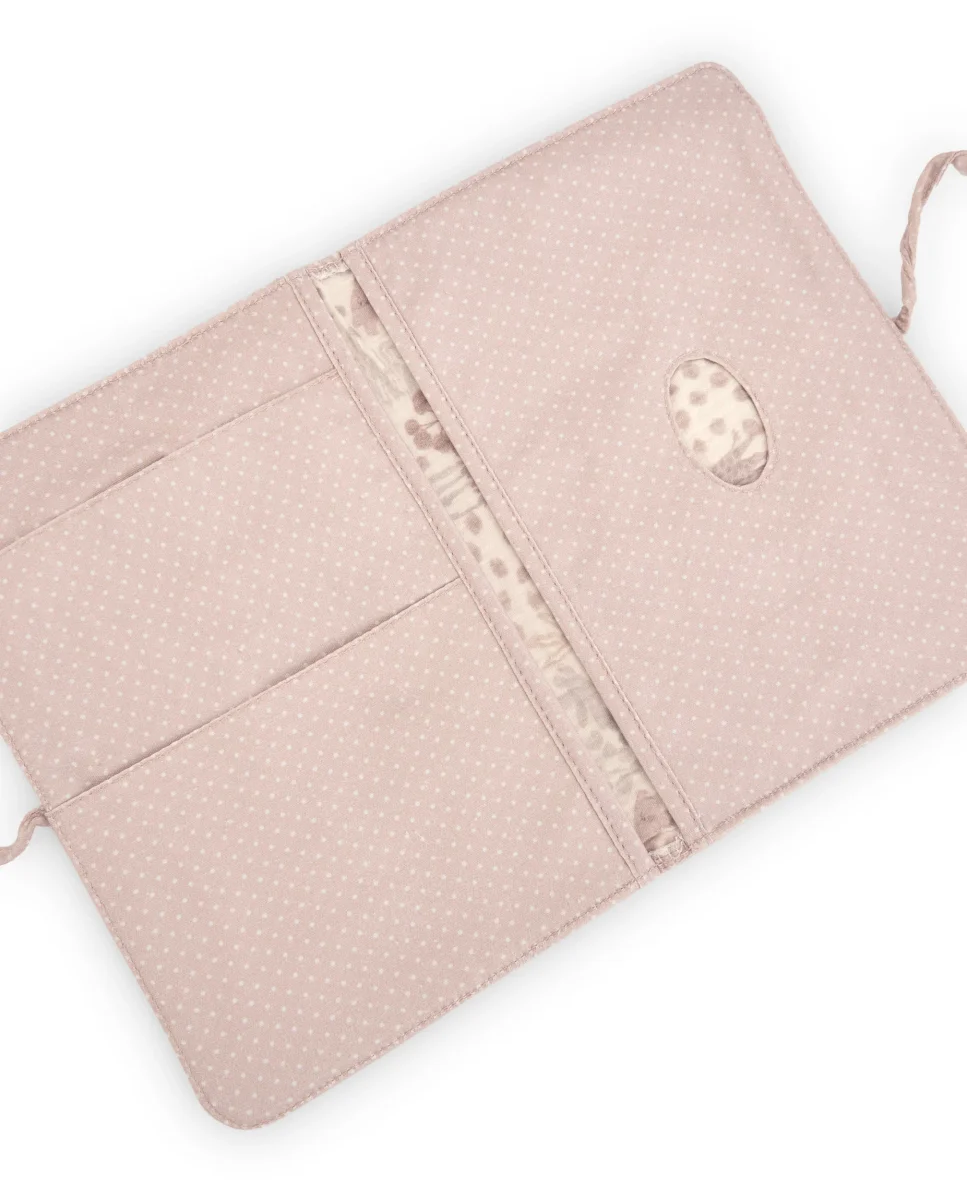Portadocumentos de bebé con diseño de topitos en tono beige - Imagen 3