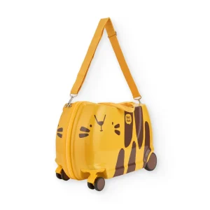Maleta infantil rígida con diseño de tigre amarillo