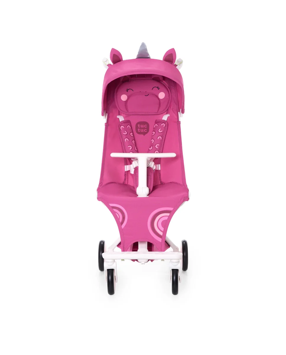 Silla de paseo ligera plegable con diseño de unicornio rosa - Imagen 2