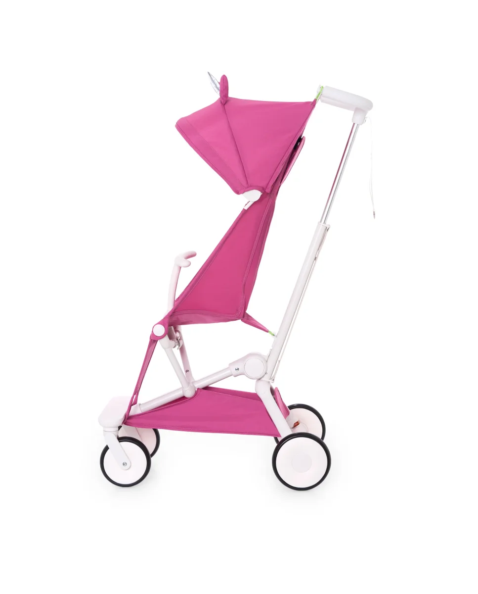 Silla de paseo ligera plegable con diseño de unicornio rosa - Imagen 3