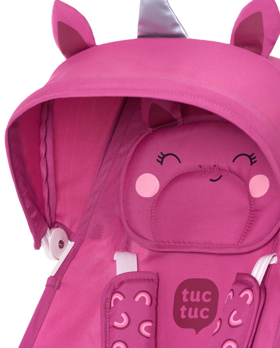 Silla de paseo ligera plegable con diseño de unicornio rosa - Imagen 4