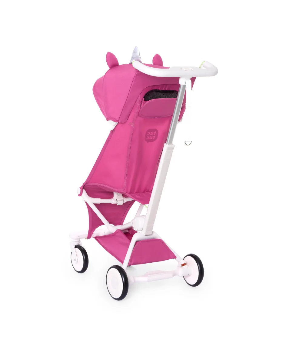 Silla de paseo ligera plegable con diseño de unicornio rosa - Imagen 6