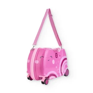 Maleta infantil rígida con diseño rosa arcoíris