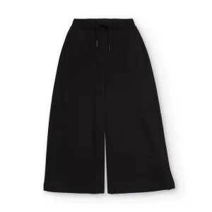 Pantalón ancho para niña en negro con cintura ajustable