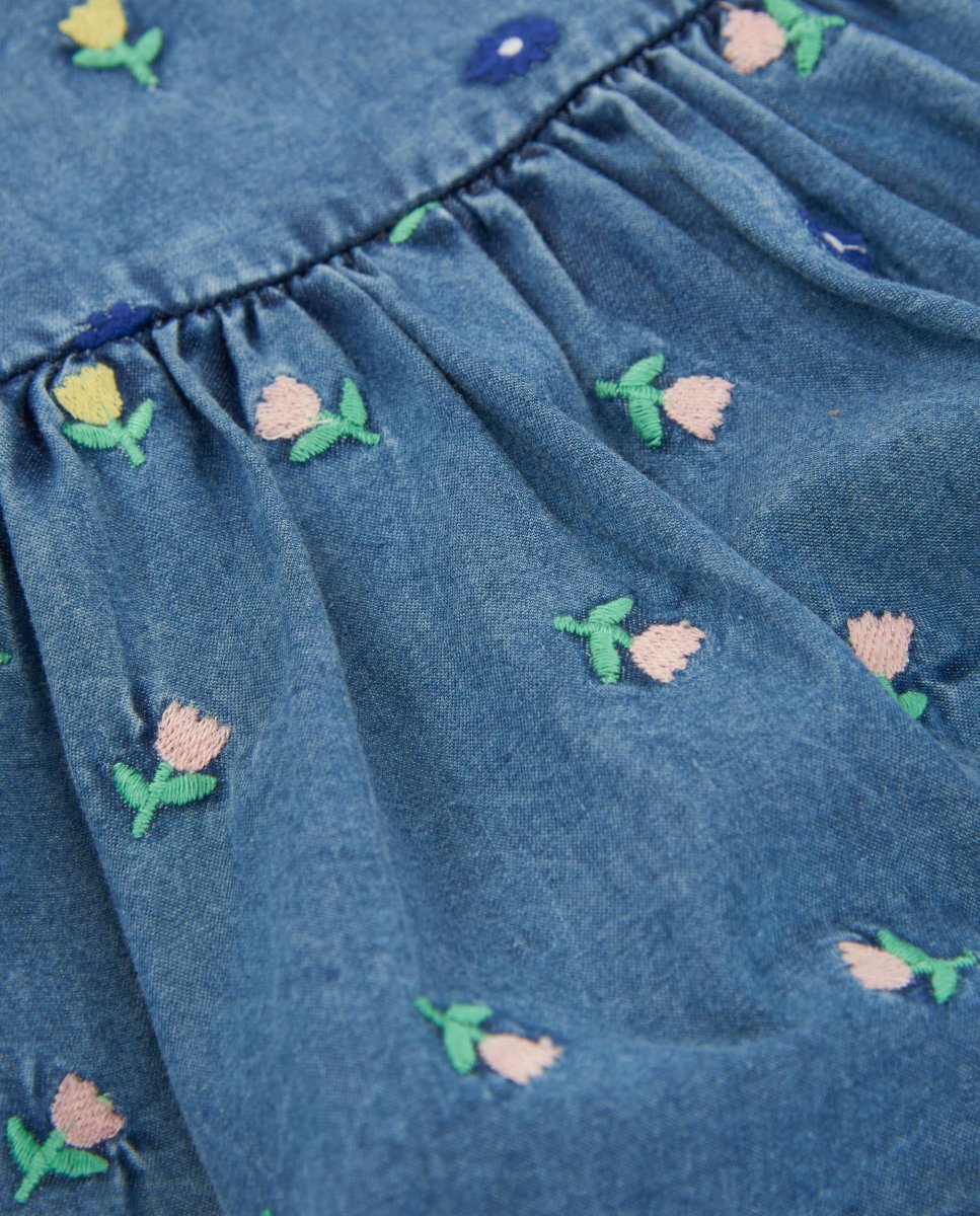 Vestido de recién nacido de plana en denim - Imagen 9