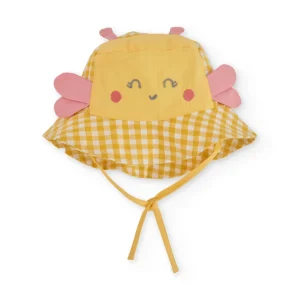 Gorro de recién nacido de plana y estampado vichy