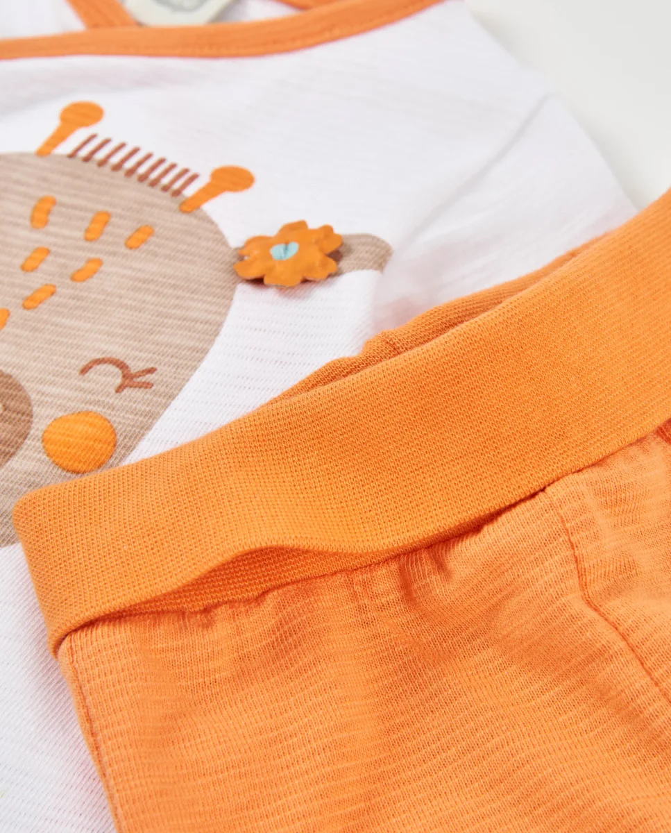 Conjunto de recién nacido de punto y estampado jirafa - Imagen 7