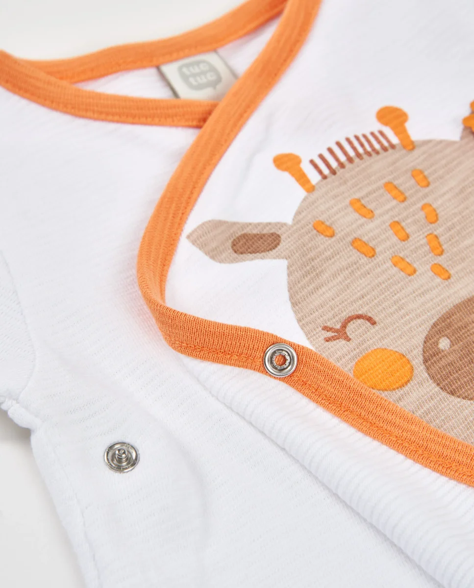 Conjunto de recién nacido de punto y estampado jirafa - Imagen 8