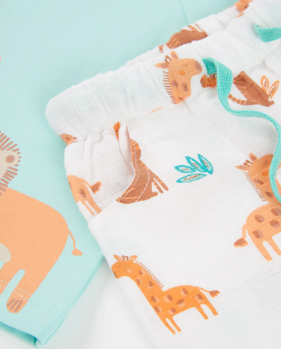 Conjunto de recién nacido de punto y estampado león - Imagen 7