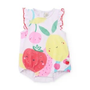 Pelele de recién nacido de punto y estampado frutas
