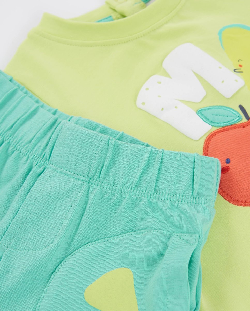 Conjunto de recién nacido de punto y detalles aplicados - Imagen 7