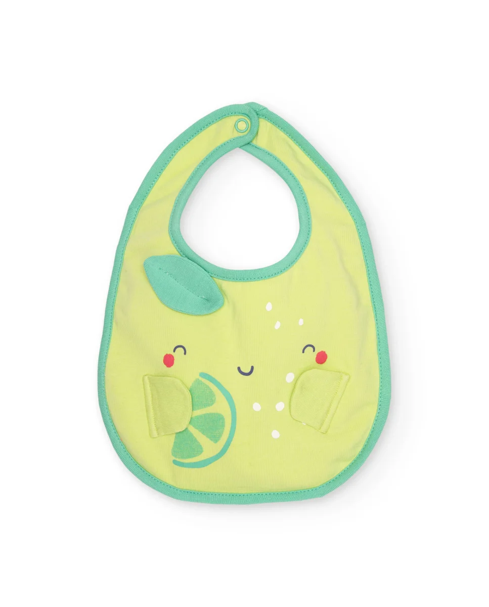 Pack de baberos de recién nacido de punto y estampado de frutas - Imagen 3