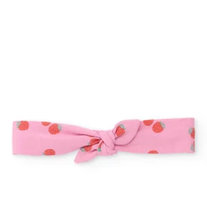 Diadema de recién nacido de punto y nudo frontal