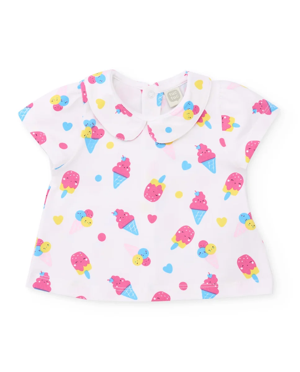 Conjunto de recién nacido de punto y estampado de helados - Imagen 4