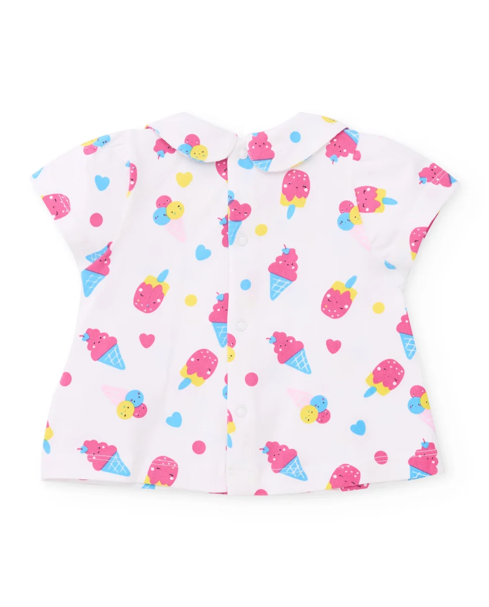 Conjunto de recién nacido de punto y estampado de helados - Imagen 6
