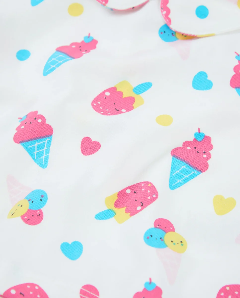 Conjunto de recién nacido de punto y estampado de helados - Imagen 9