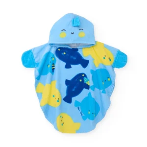 Toalla poncho de recién nacido de punto con capucha