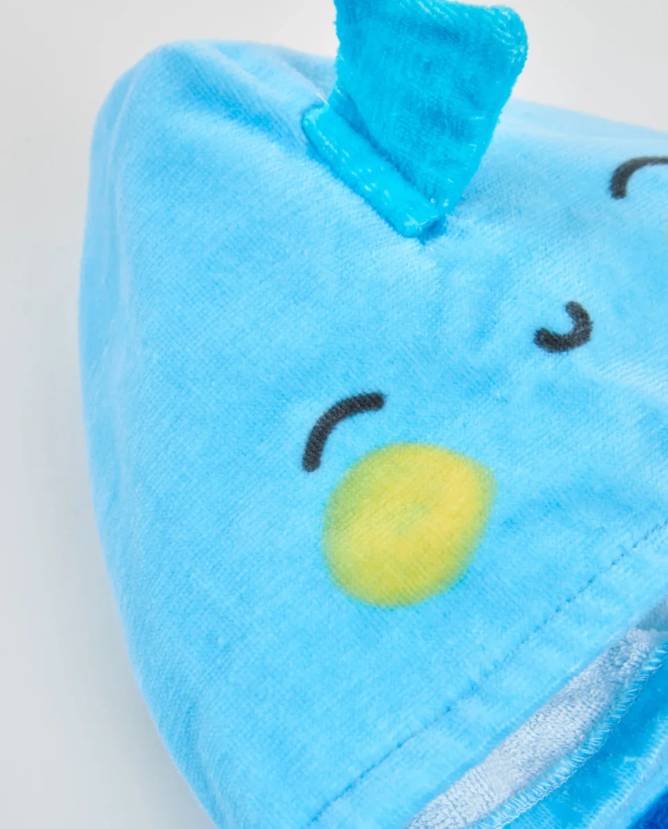 Toalla poncho de recién nacido de punto con capucha - Imagen 5
