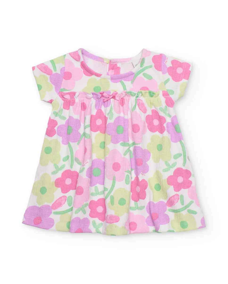 Vestido de recién nacido de punto y estampado floral - Imagen 3