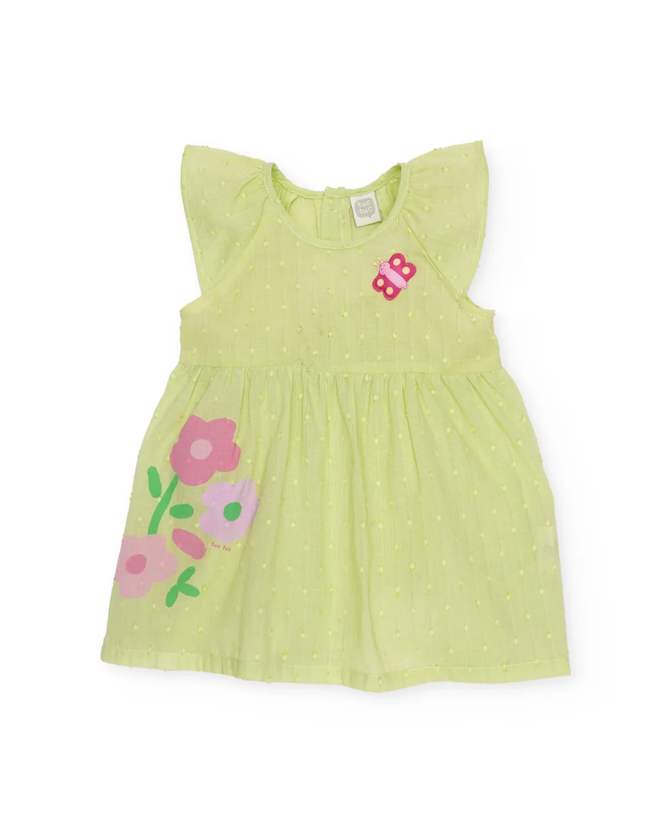 Vestido de recién nacido de plana y textura de topitos - Imagen 3