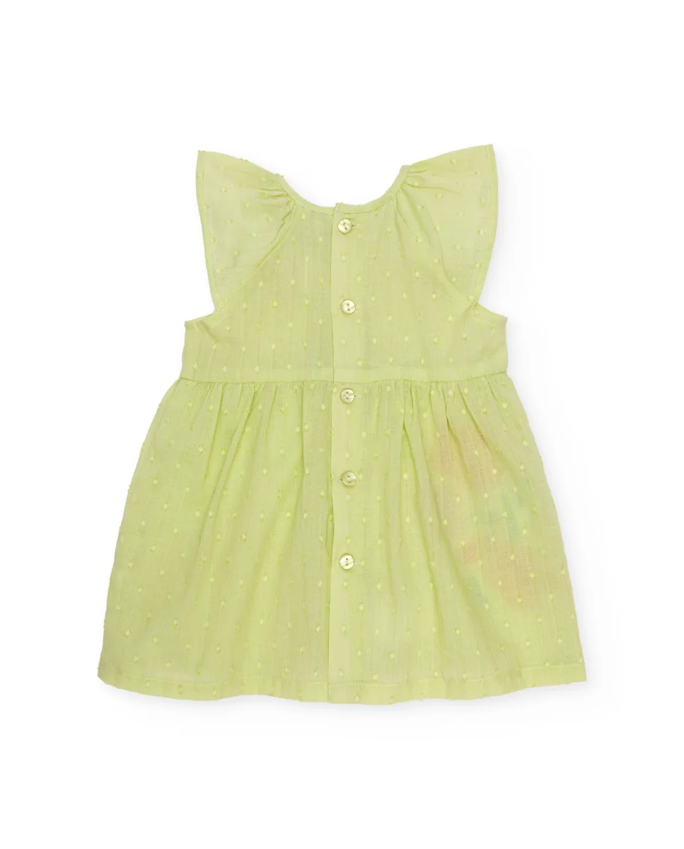 Vestido de recién nacido de plana y textura de topitos - Imagen 4