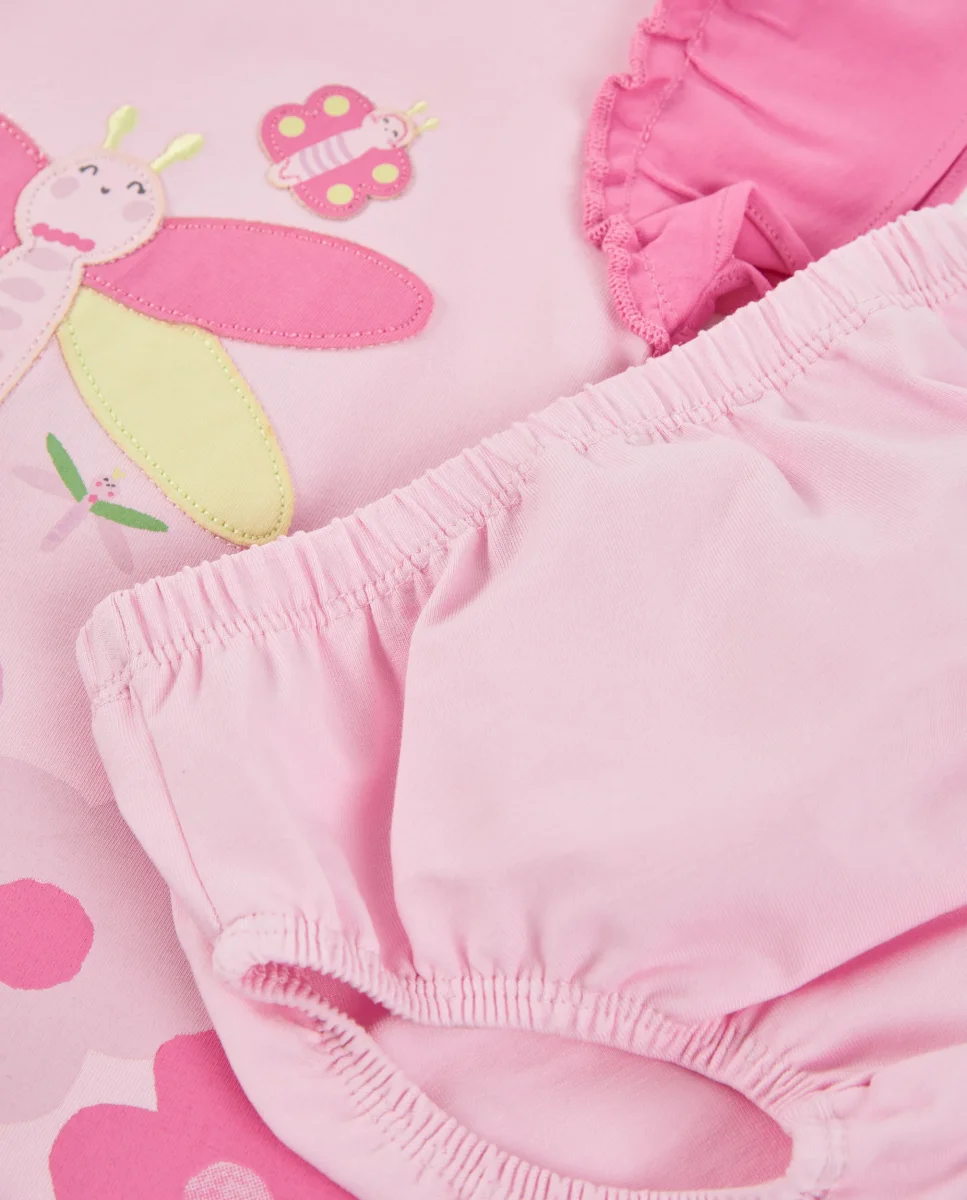 Vestido de recién nacido de punto con diseño de libélula - Imagen 7