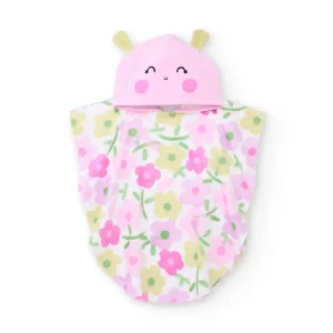 Toalla poncho de recién nacido de punto y capucha