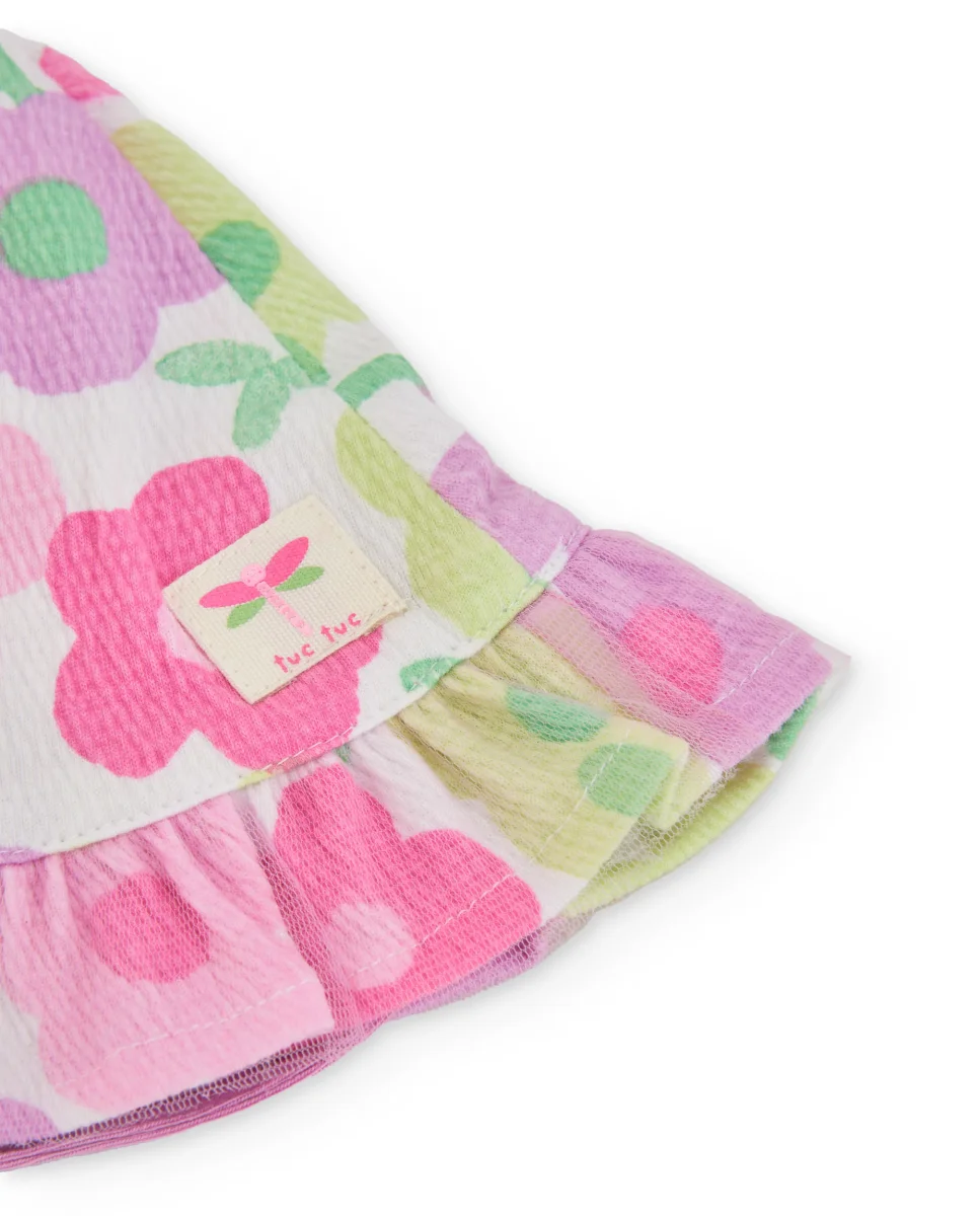 Gorro de recién nacido de punto y estampado floral - Imagen 4