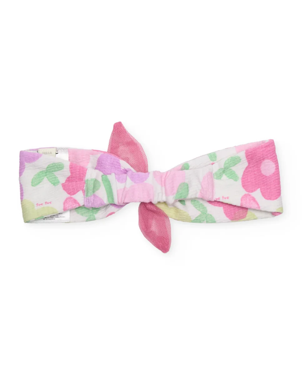 Diadema de recién nacido de punto y nudo decorativo - Imagen 3