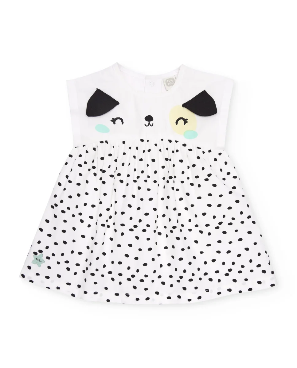 Vestido de recién nacido de plana y diseño de manchitas - Imagen 3