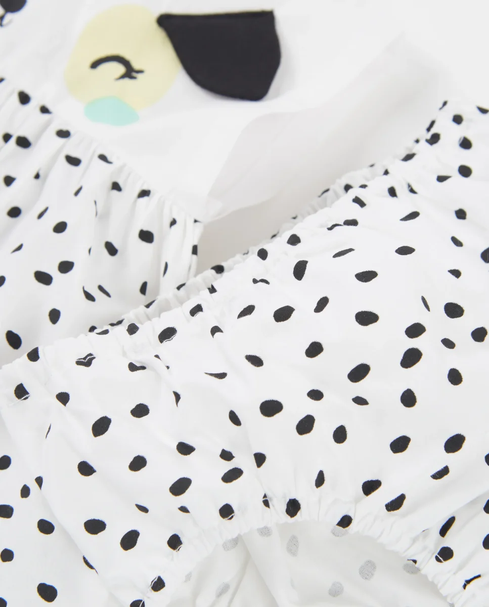 Vestido de recién nacido de plana y diseño de manchitas - Imagen 7