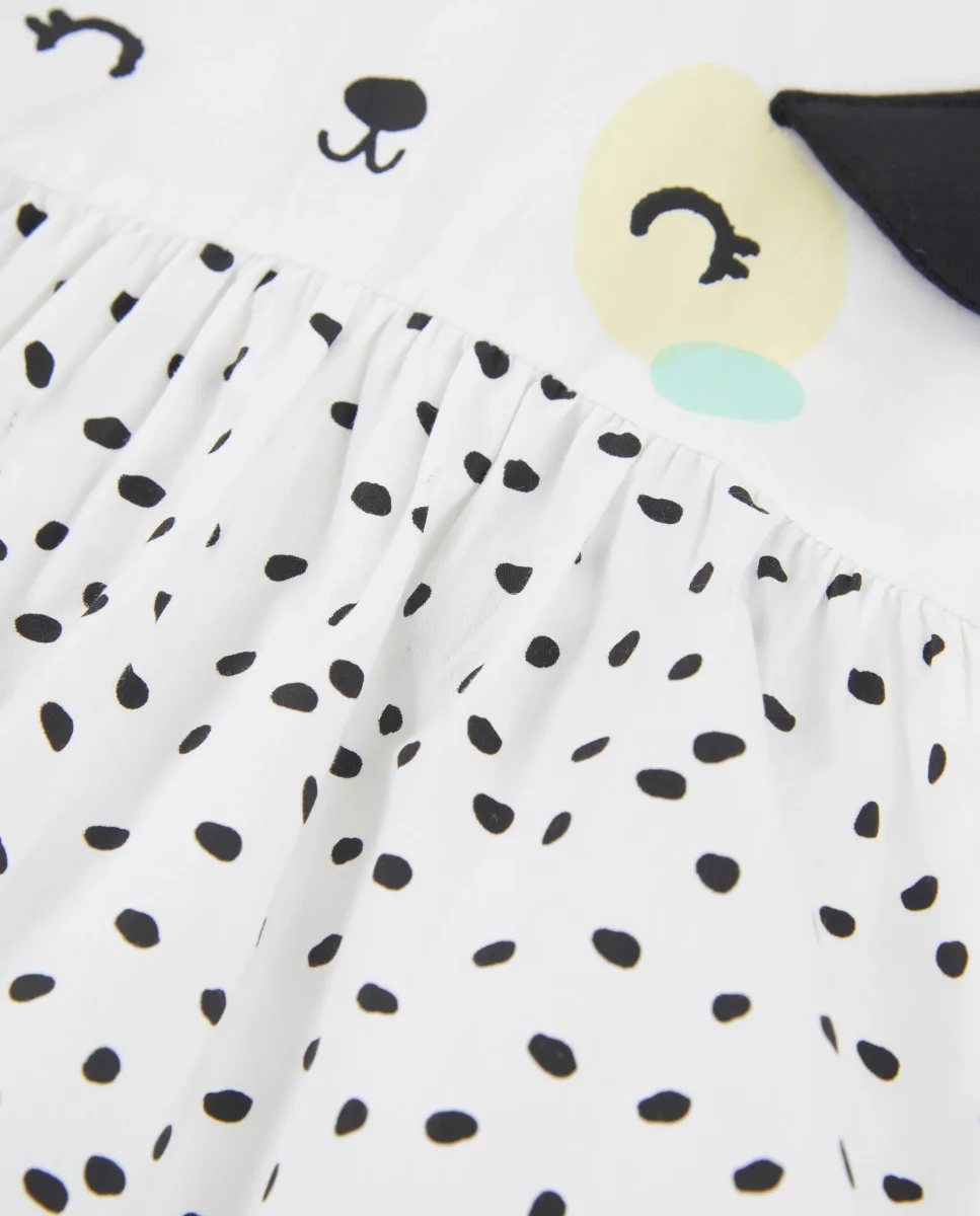 Vestido de recién nacido de plana y diseño de manchitas - Imagen 8