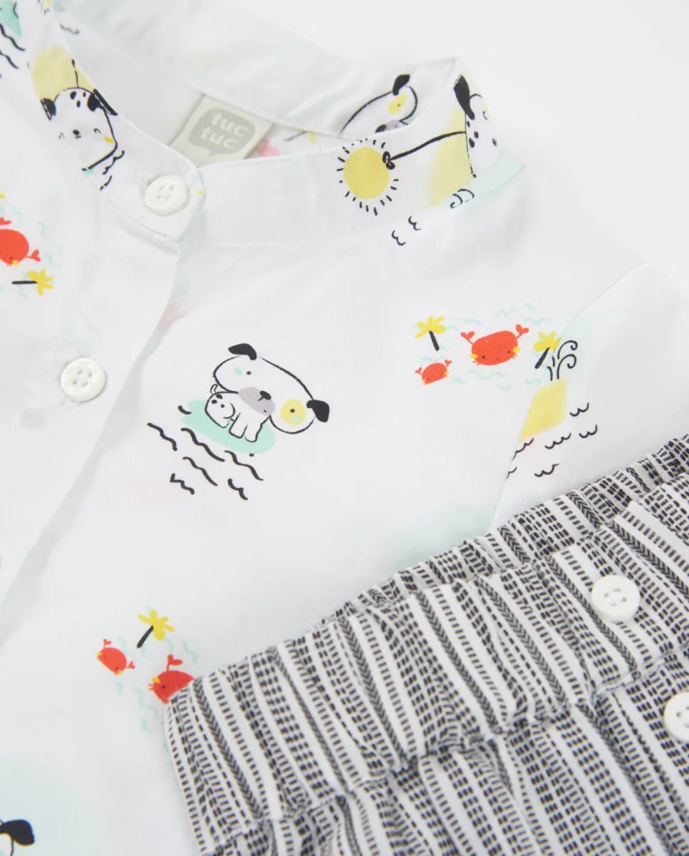 Conjunto de recién nacido de plana y estampado divertido - Imagen 7