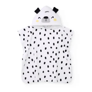 Toalla poncho de recién nacido de punto con orejitas