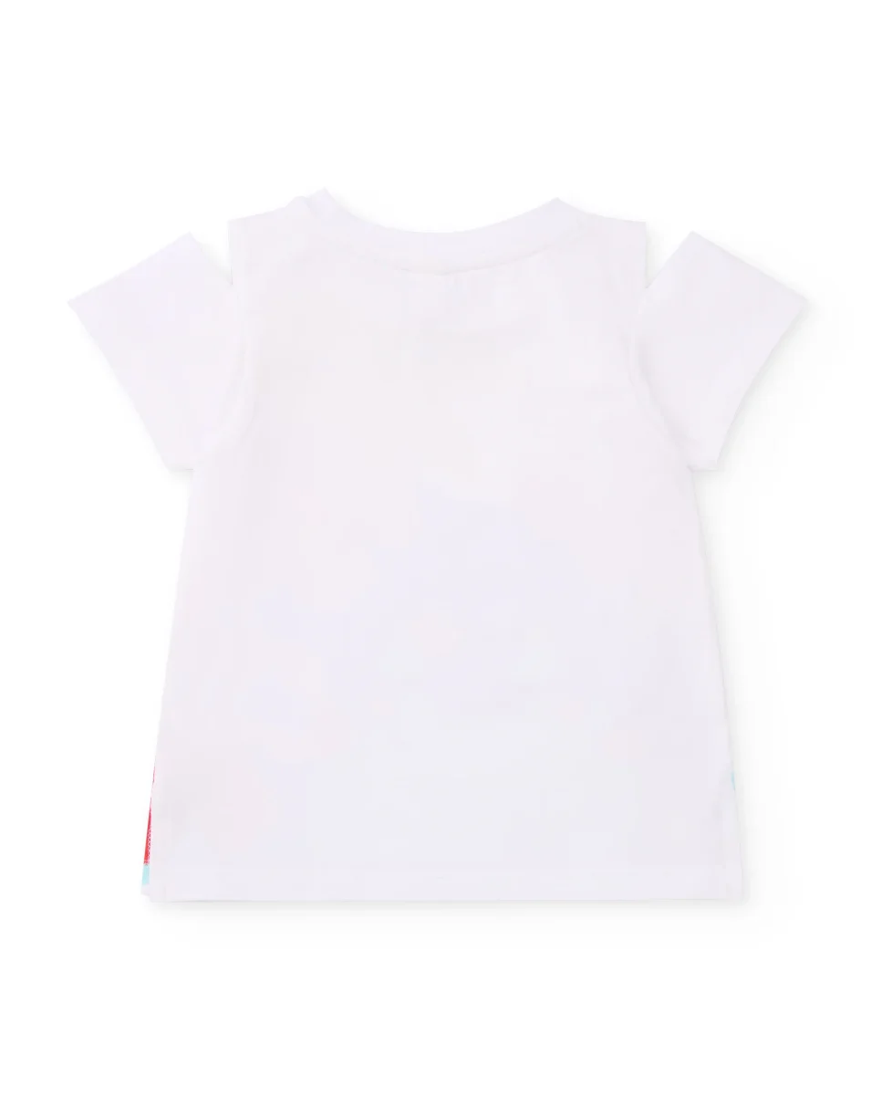 Camiseta de niña de punto con estampado frontal - Imagen 3