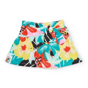Short de niña de punto con lazo decorativo