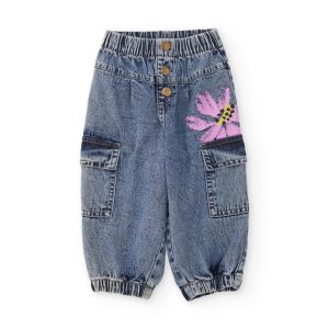 Pantalones de niña de plana y cintura elástica