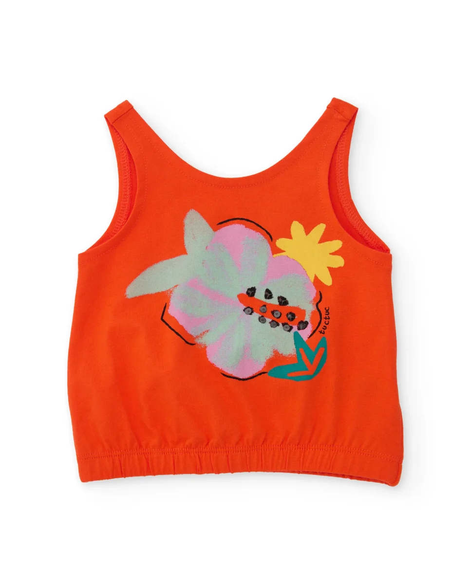 Conjunto de niña de punto y diseño floral - Imagen 3