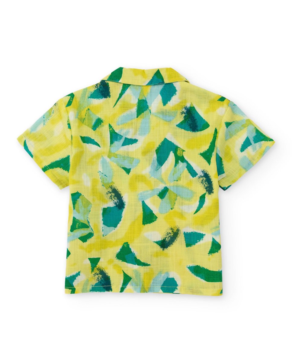Camisa de niño de plana y estampado abstracto - Imagen 4