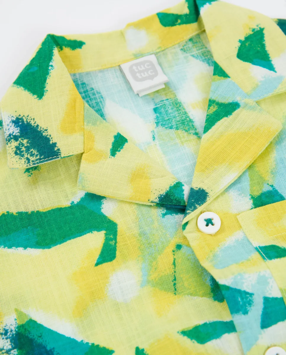 Camisa de niño de plana y estampado abstracto - Imagen 5