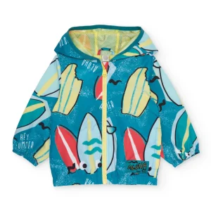 Chaqueta de niño de plana con estampado tablas de surf